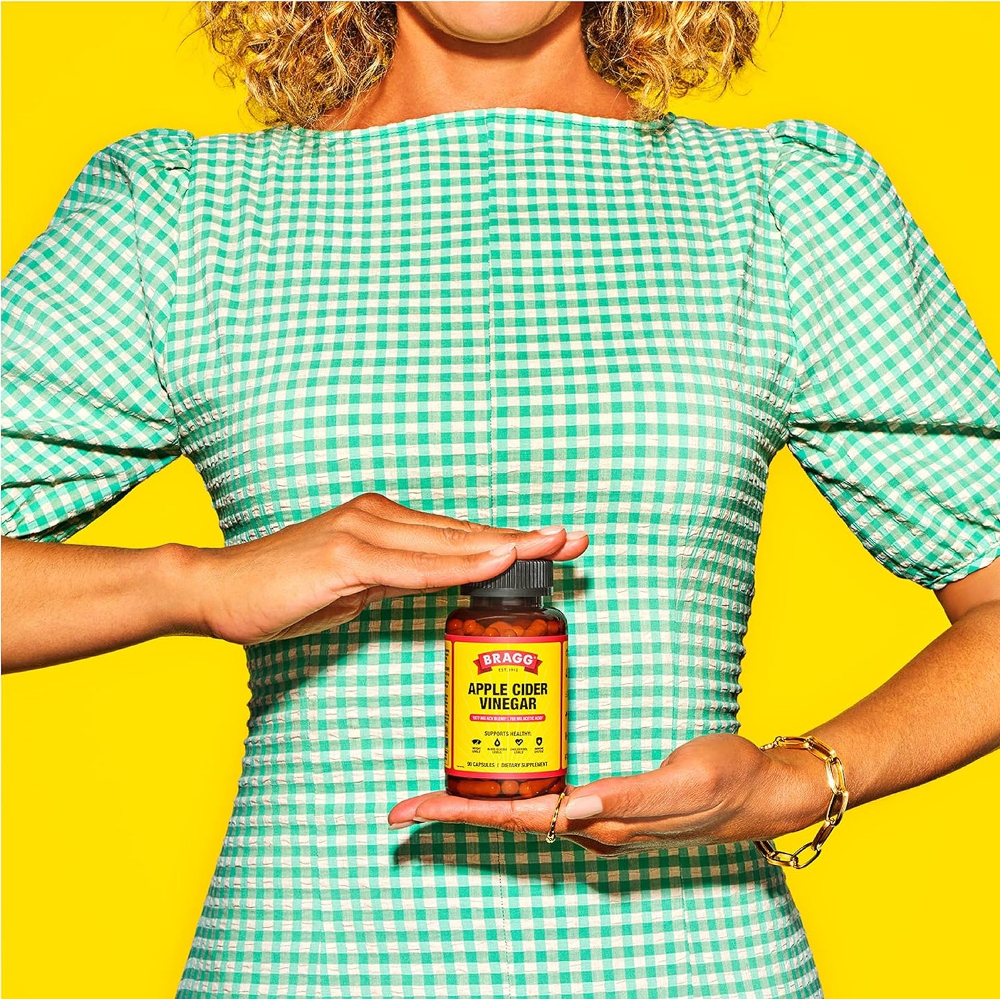 Bragg Apple Cider Vinegar Capsules - Vitamin D3 & Zinc - 750mg of Acetic Acid – Immune & Weight Management Support - Non-GMO, Vegan, Gluten Free, No Sugar (1)