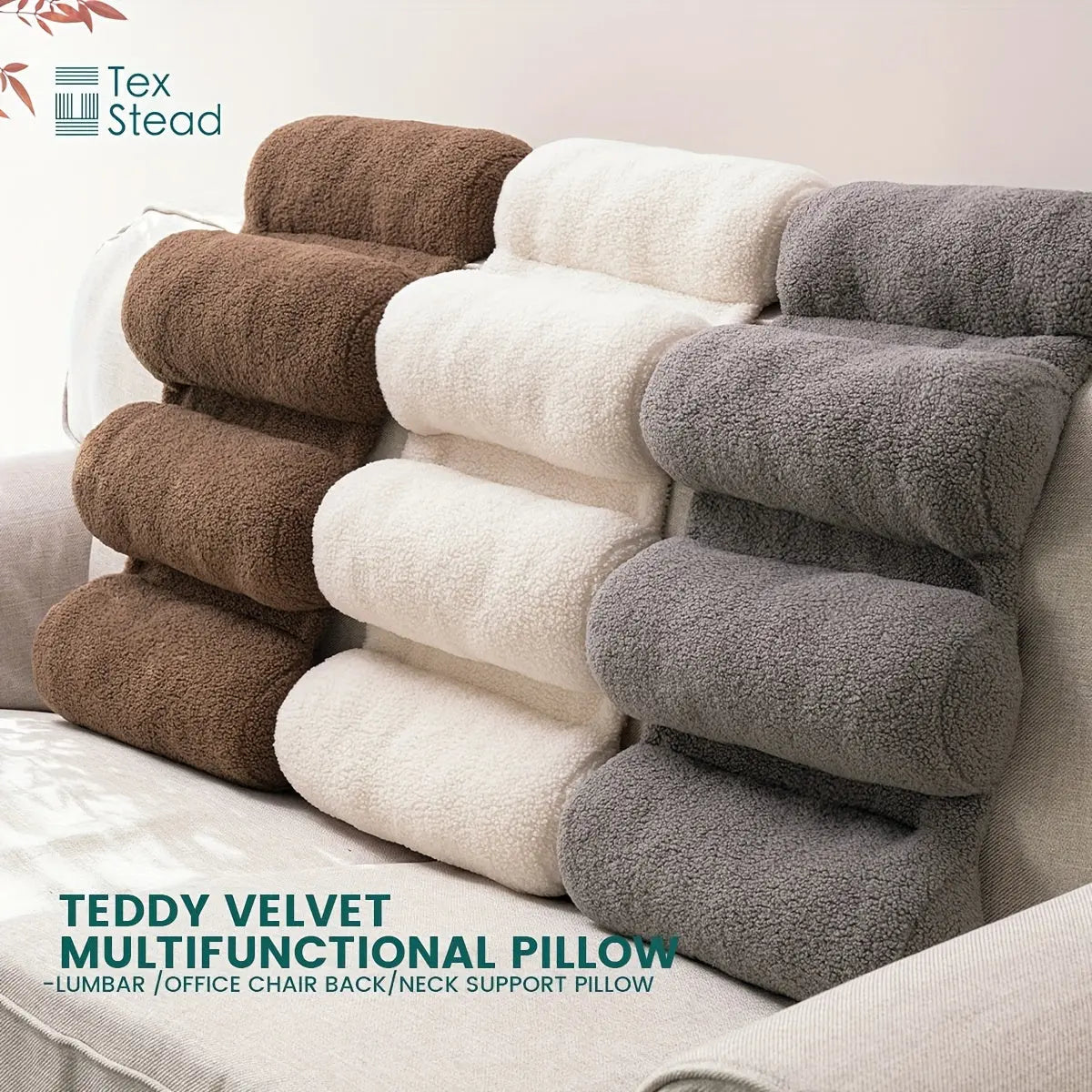 Adjustable & Breathable Lumbar Support Pillow for Back Sleepers - Comfortable All-Season, 100% Polyester, Machine-Washable for Office and Home dealsjust