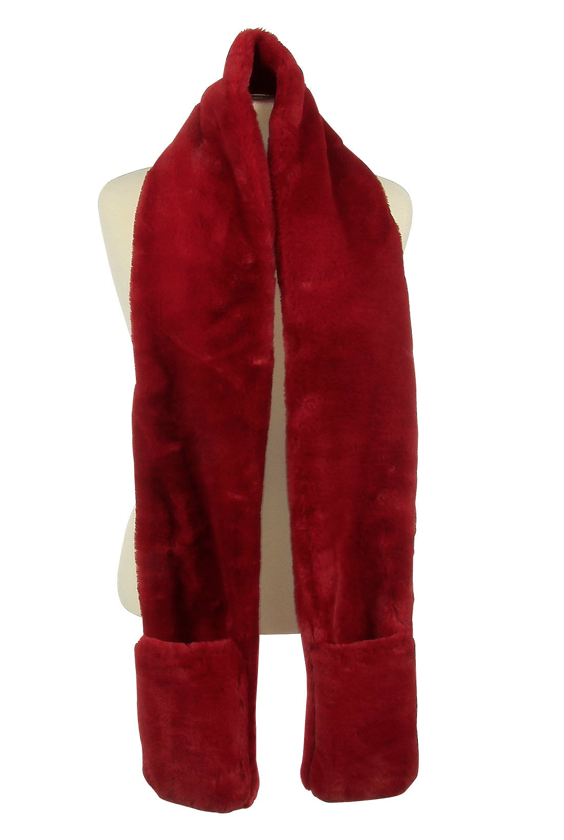 Plush Scarf with Pockets - Solid