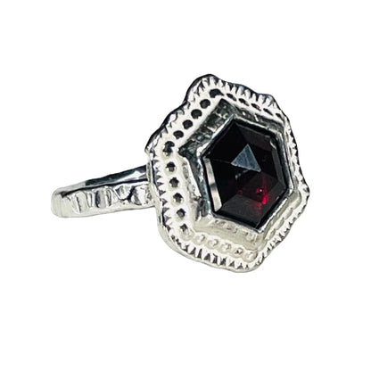Hex Gemstone Ring
