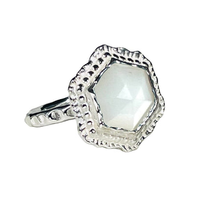 Hex Gemstone Ring