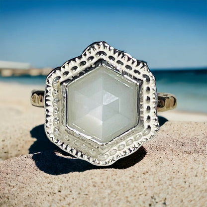 Hex Gemstone Ring