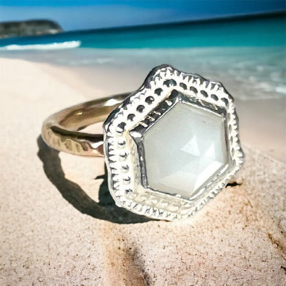 Hex Gemstone Ring
