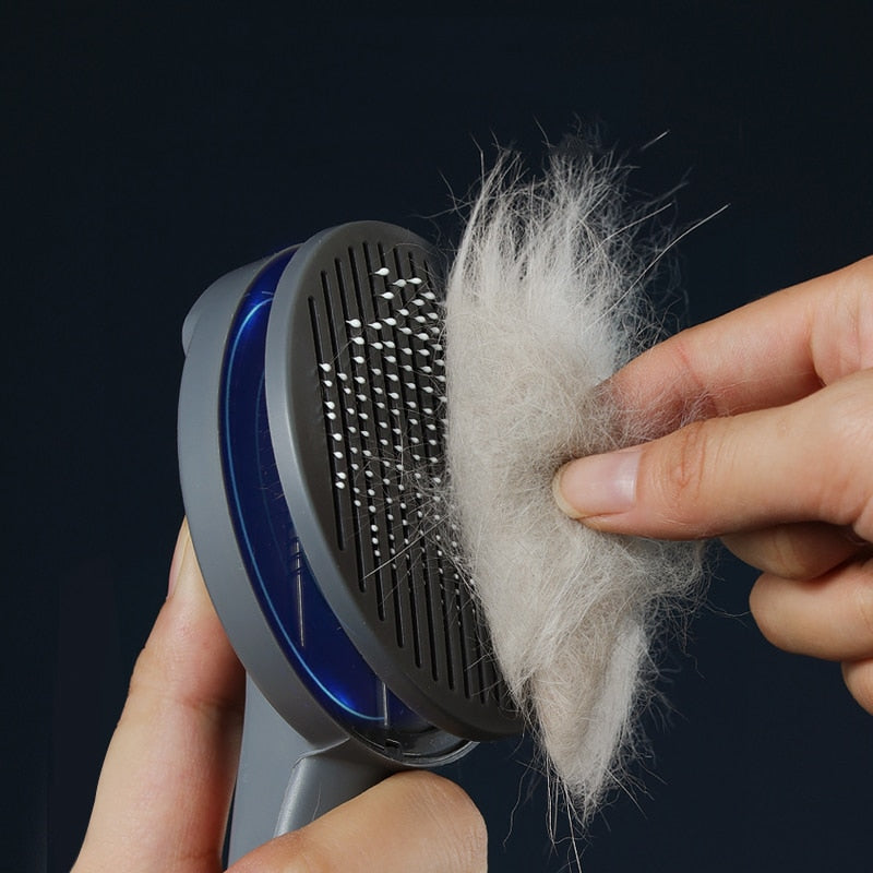 Pettine per gatti spazzola per peli di animali domestici rimuove pettine per cani e gatti Pet Grooming detergente per capelli pulizia Pet Dog Cat Supplies spazzola per gatti autopulente