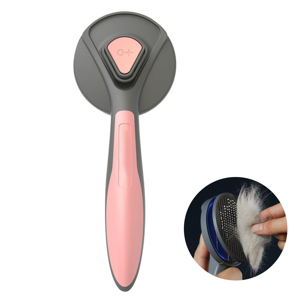 Pettine per gatti spazzola per peli di animali domestici rimuove pettine per cani e gatti Pet Grooming detergente per capelli pulizia Pet Dog Cat Supplies spazzola per gatti autopulente