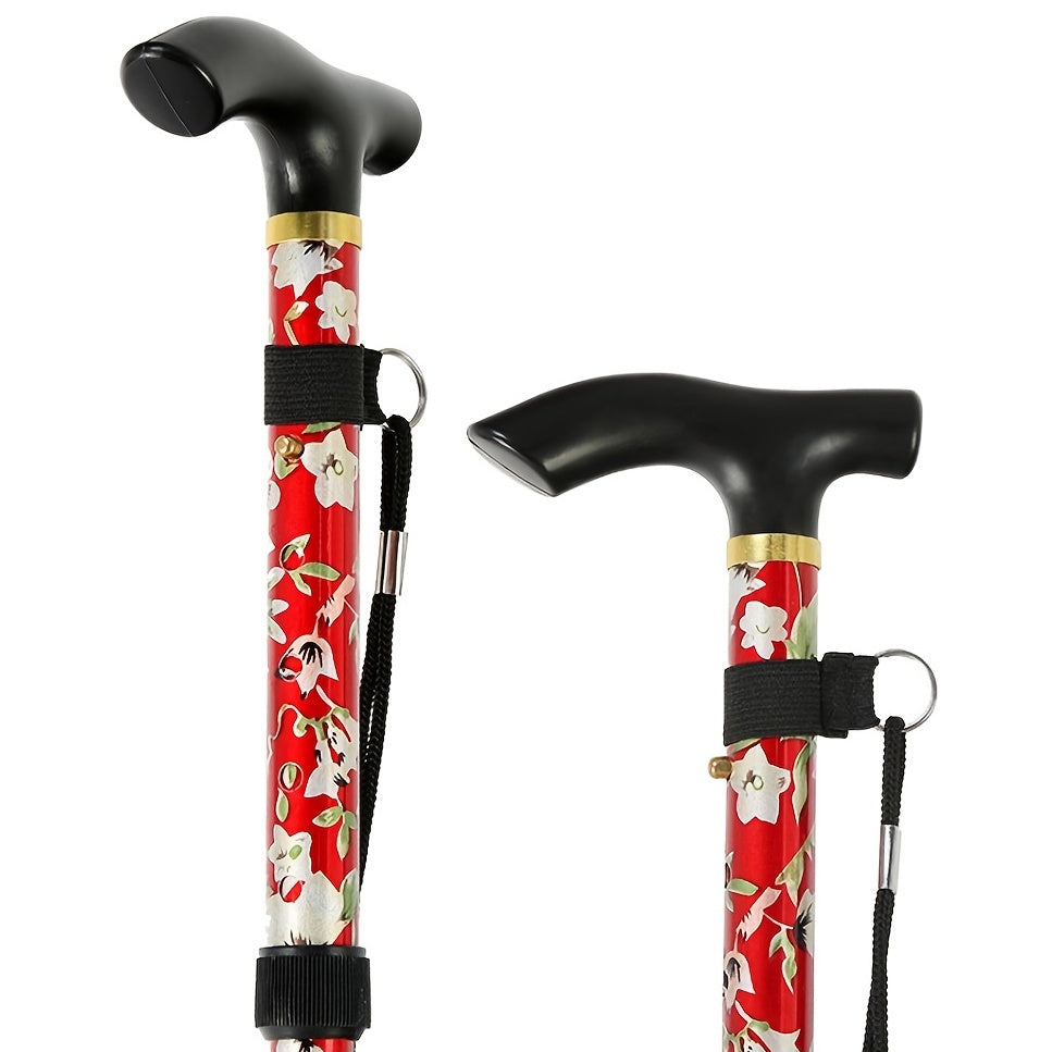 Foldable Adjustable Telescopic Walking Sticks With Non-slip Foot Pad
