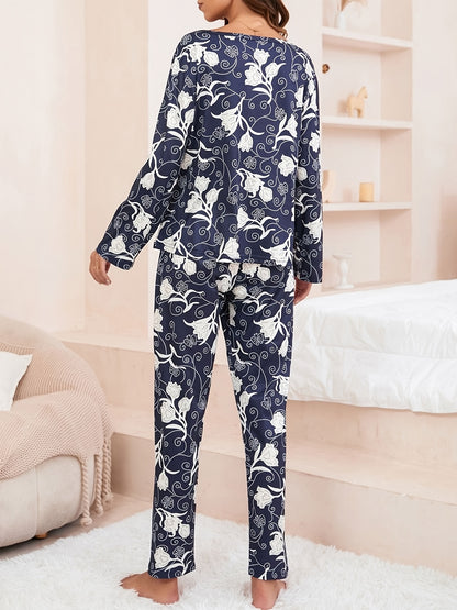 Luxurious White Rose Womens Pajama Set