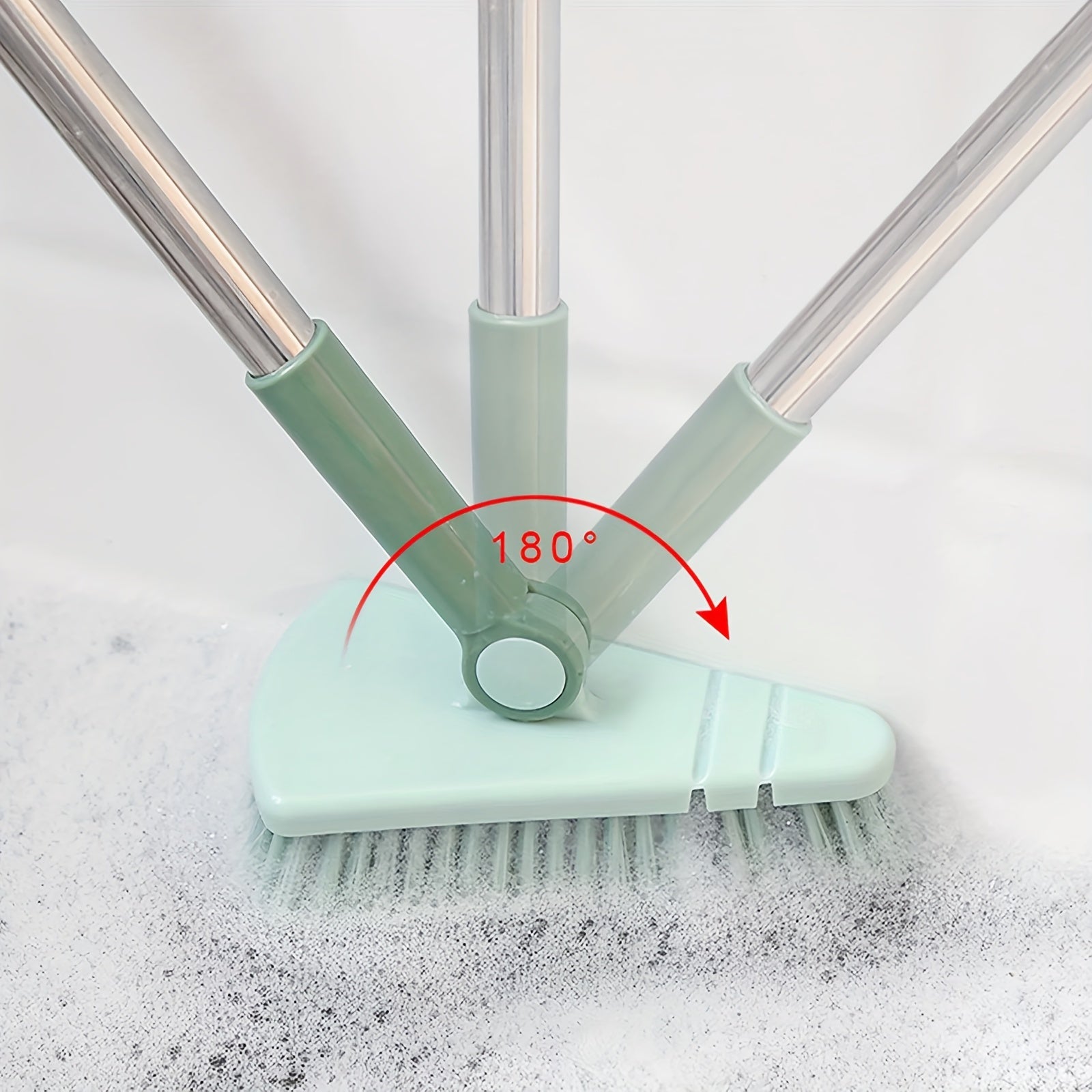 1pc Floor Scrub Brush Shower Scrubber Cleaning Bath Tub And Tile Scrubber Brush Long Handle Detachable Stiff Bristles For Cleaning Shower Bathroom Kitchen Balcony Wall 37.4” Length