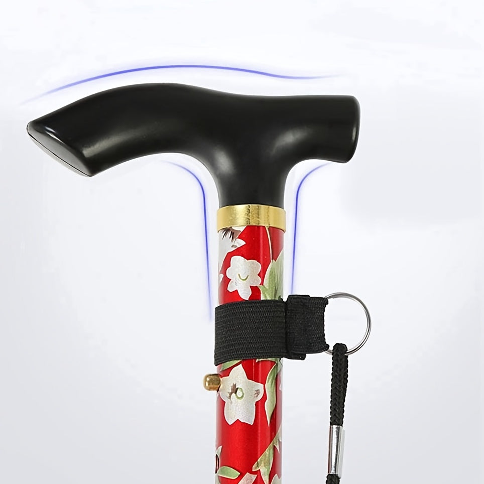 Foldable Adjustable Telescopic Walking Sticks With Non-slip Foot Pad