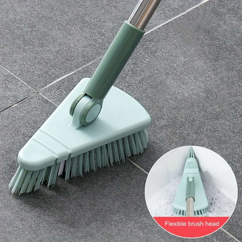 1pc Floor Scrub Brush Shower Scrubber Cleaning Bath Tub And Tile Scrubber Brush Long Handle Detachable Stiff Bristles For Cleaning Shower Bathroom Kitchen Balcony Wall 37.4” Length