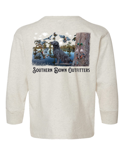 Black Lab Swamp Long Sleeve Toddler Tee