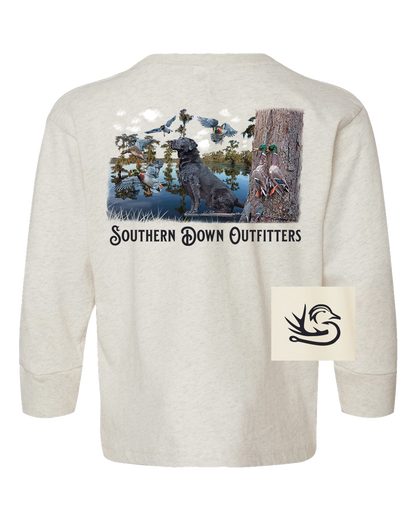 Black Lab Swamp Long Sleeve Toddler Tee