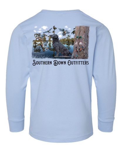 Black Lab Swamp Long Sleeve Toddler Tee