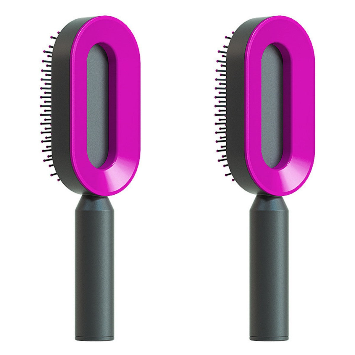 Self Cleaning Hair Brush For Women One-key Cleaning Hair Loss Airbag Massage Scalp Comb Anti-Static Hairbrush Set M