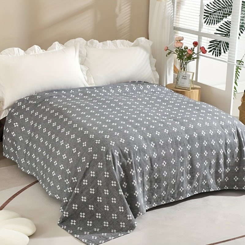 1pc Cotton Three-layer Gauze Towel Quilt, Single Double Summer Cotton Air Conditioning Throw Blanket Nap Blanket Thin Quilt dealsjust