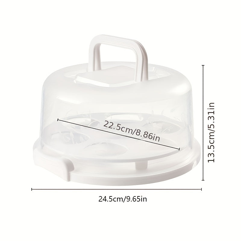 1pc, Cake Box, Clear Portable Cake Box For Cupcake Muffin, Cake Carrier, Cake Carry Box, Cake Container With Divided Paper, Cupcake Fresh-keeping Storage Box, Kitchen Utensils, Apartment Essentials, Dorm Essentials, Back To School Supplies