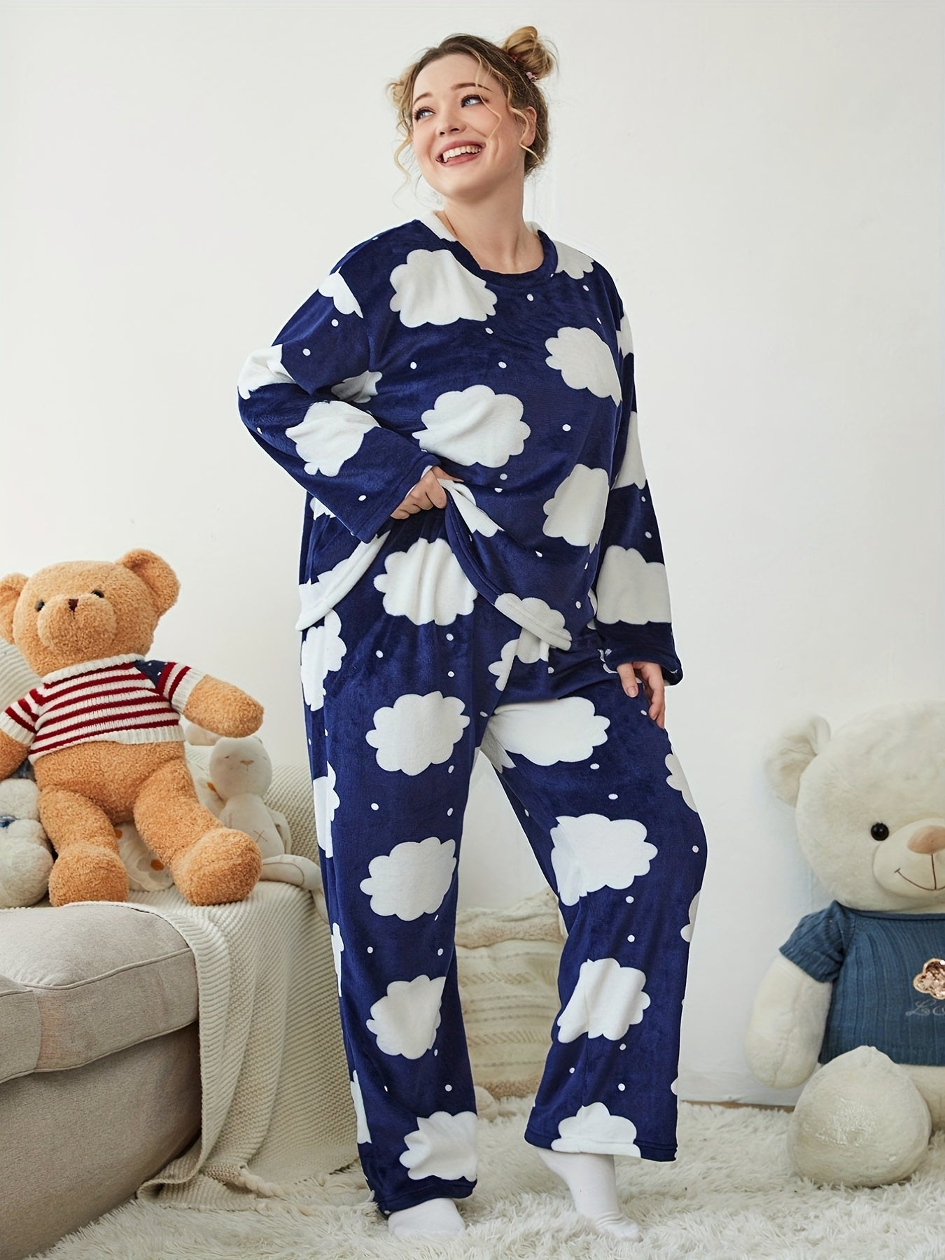 Plus Size Chic Lounge Pajama Set
