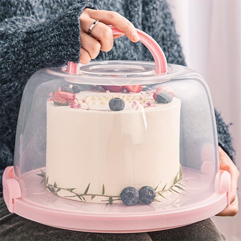 1pc, Cake Box, Clear Portable Cake Box For Cupcake Muffin, Cake Carrier, Cake Carry Box, Cake Container With Divided Paper, Cupcake Fresh-keeping Storage Box, Kitchen Utensils, Apartment Essentials, Dorm Essentials, Back To School Supplies