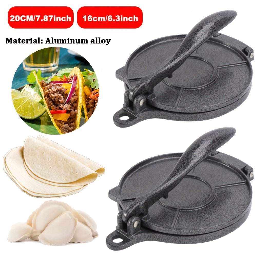 1pc Mexican Tortilla Dough Press Machine, Taco Maker, Dough Press Skinner Aluminum Alloy Skinner DIY Manual Cake Presser Kitchen Hand Press Cake Press Machine, Kitchen Utensils