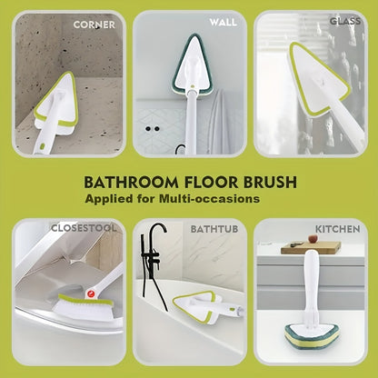 2 In 1 Cleaning Brush Tub And Tile Scrubber Brush Sponge With 46 Extendable Long Lightweight Handle Detachable Stiff Bristl