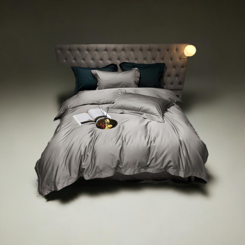 100 TC Satin cotton solid 4-piece set Tea For Eve