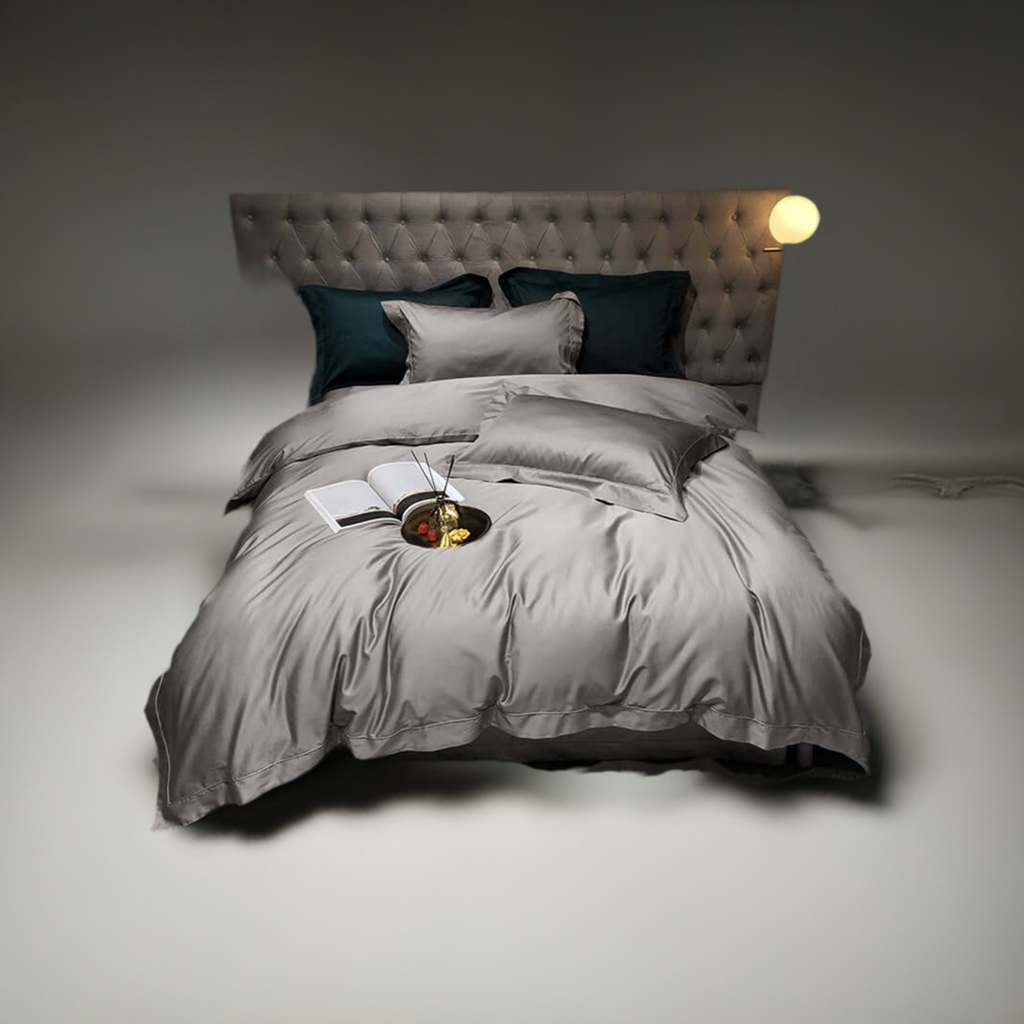 100 TC Satin cotton solid 4-piece set Tea For Eve