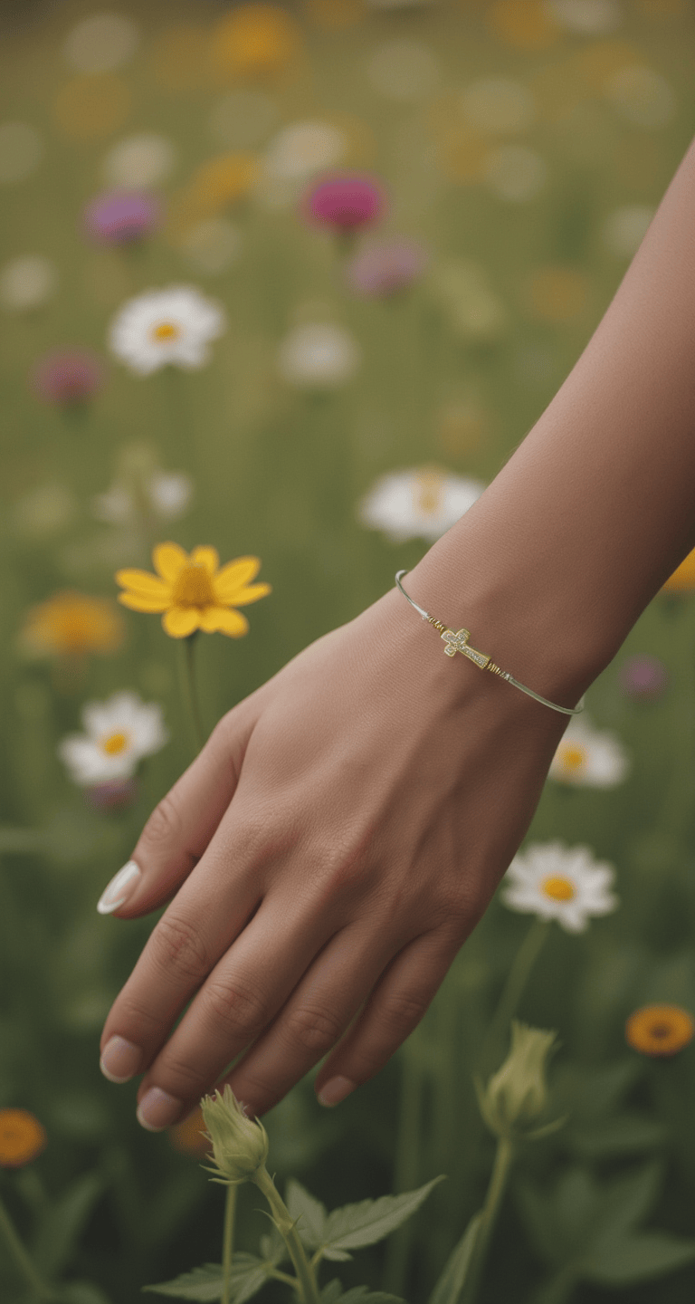 Micro Cross Pave Bracelet