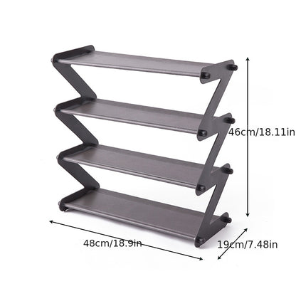 1pc Simple Shoe Rack Assembly Z-Type Household Dormitory