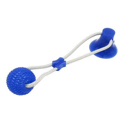 Pet toy with suction cup Blue