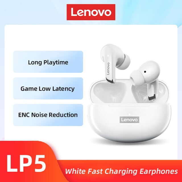 100% Original Lenovo LP5 Wireless Bluetooth Earbuds HiFi Music Earphone With Mic Headphones Sports Waterproof Headset 2021New