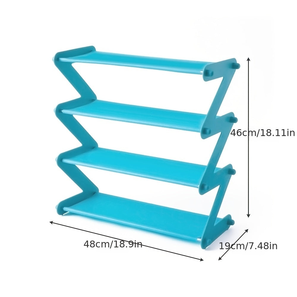 1pc Simple Shoe Rack Assembly Z-Type Household Dormitory