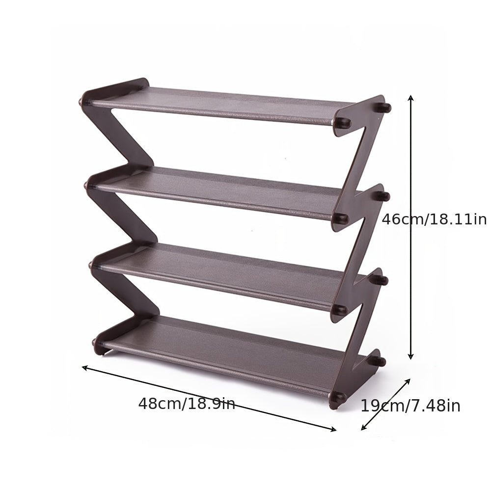 1pc Simple Shoe Rack Assembly Z-Type Household Dormitory