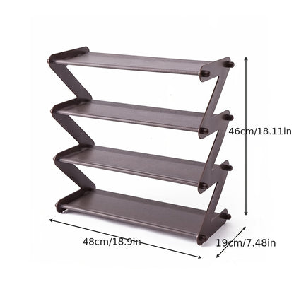 1pc Simple Shoe Rack Assembly Z-Type Household Dormitory