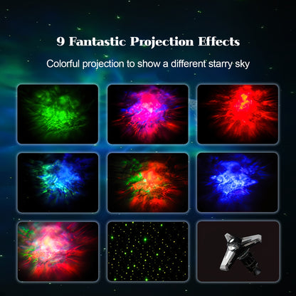 Light Up the Night Sky with this Magical Star Projector LED Lamp - Perfect for Kids Room Decor, Christmas, Birthdays & Valentine's Day!