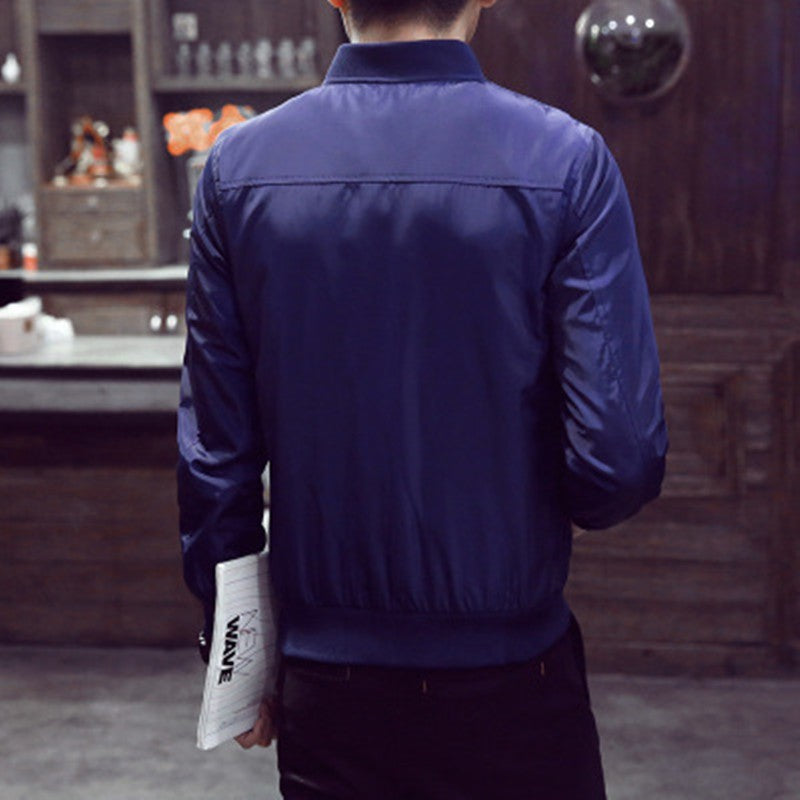 Spring and Autumn Casual Sturdy Fashion Slim Pilot Jacket Men's Baseball Jacket