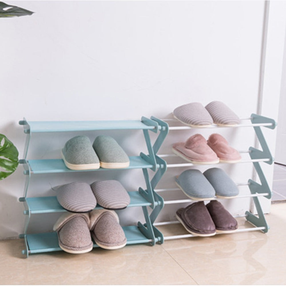 1pc Simple Shoe Rack Assembly Z-Type Household Dormitory