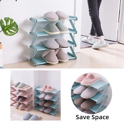 1pc Simple Shoe Rack Assembly Z-Type Household Dormitory