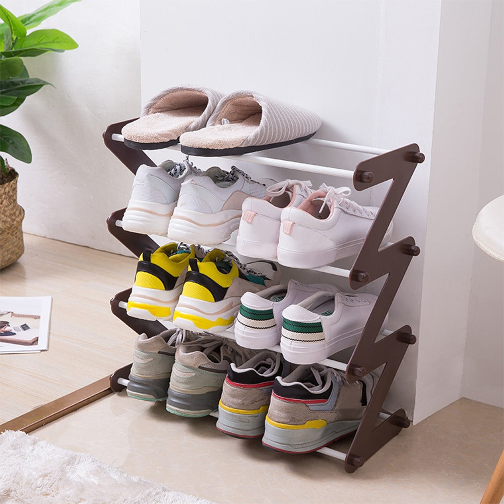 1pc Simple Shoe Rack Assembly Z-Type Household Dormitory