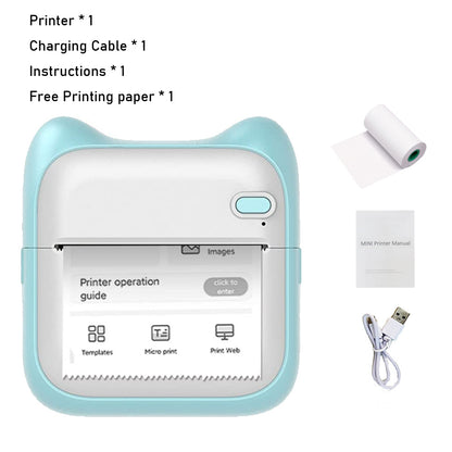 Mini Photo Printer For IPhone/Android,1000mAh Portable Thermal Photo Printer For Gift Study Notes Work Children Photo Picture Memo