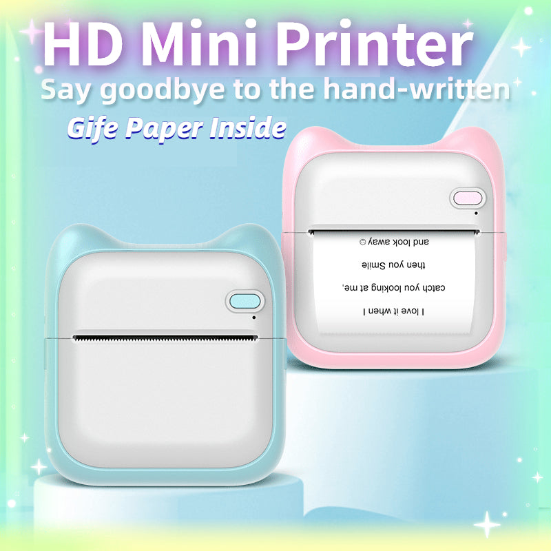 Mini Photo Printer For IPhone/Android,1000mAh Portable Thermal Photo Printer For Gift Study Notes Work Children Photo Picture Memo
