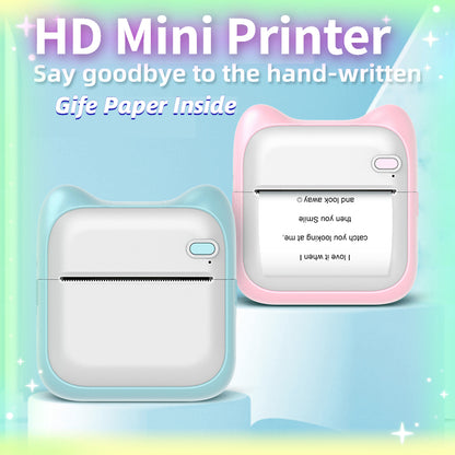 Mini Photo Printer For IPhone/Android,1000mAh Portable Thermal Photo Printer For Gift Study Notes Work Children Photo Picture Memo