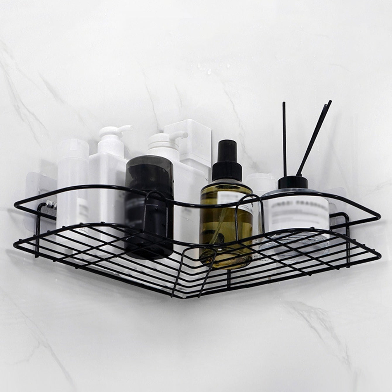 Upgrade Your Bathroom with This Stylish 1pc Triangle Storage Rack!