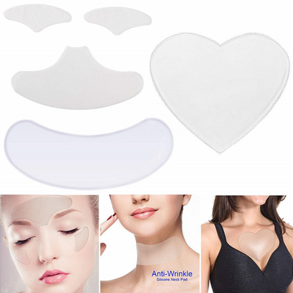 Reusable Anti Wrinkle Face Neck Chest Hand Eye Nose Pad Silicon Transparent Anti Microgroove Removal Sticker Skin Care Patch