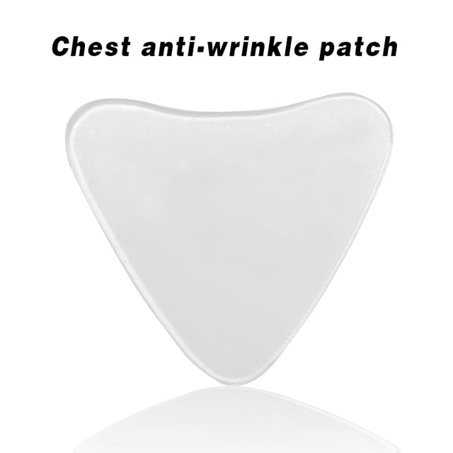 Reusable Anti Wrinkle Face Neck Chest Hand Eye Nose Pad Silicon Transparent Anti Microgroove Removal Sticker Skin Care Patch R-214