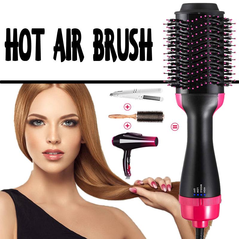 2 in 1 Multifunctional Hair Dryer & Volumizer Hair Brush Roller Rotate Comb Styling Straightening Curling Iron