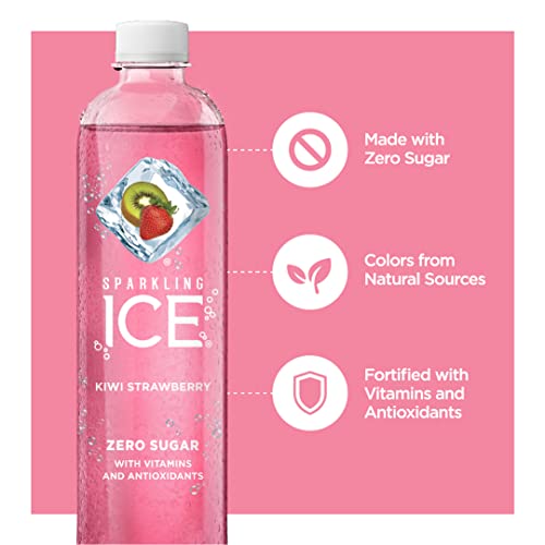 Sparkling Ice, Black Cherry Sparkling Water, Kiwi Strawberry