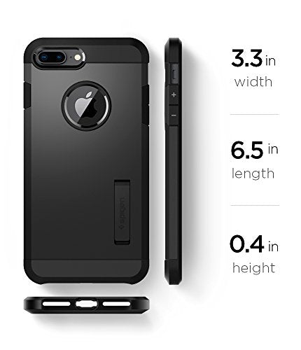 Spigen Tough Armor [2nd Generation] iPhone 8 Plus Case / iPhone 7 Plus Case with Kickstand Air Cushion Technology for Apple iPhone 8 Plus (2017) / iPhone 7 Plus (2016) - Black