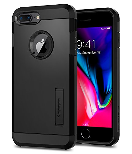 Spigen Tough Armor [2nd Generation] iPhone 8 Plus Case / iPhone 7 Plus Case with Kickstand Air Cushion Technology for Apple iPhone 8 Plus (2017) / iPhone 7 Plus (2016) - Black