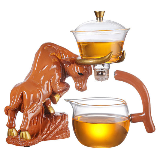 Niu Zhuan Qiankun Glass Semi-Automatic Tea Maker yellowbull