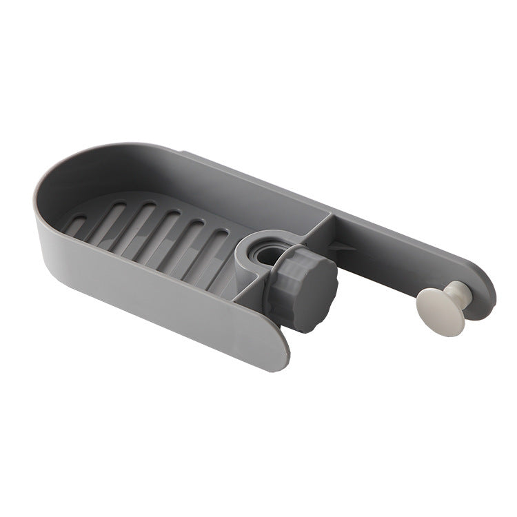 Dot Faucet Rack Household Kitchen Punch-Free Rag Sponge Brush Drain Rack Sink Storage Rack Grey